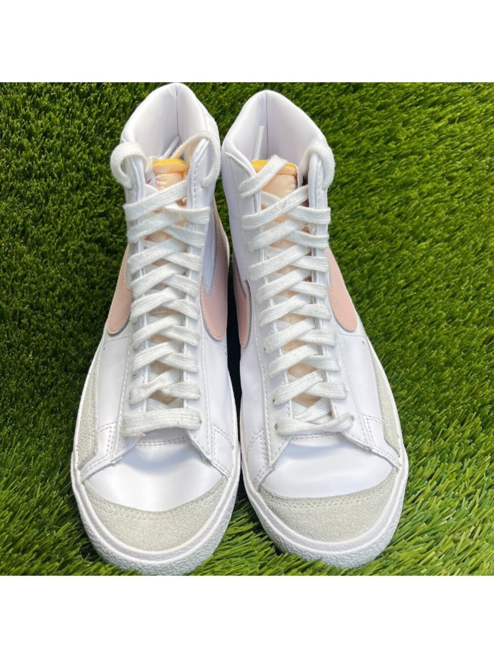 Nike Blazer Mid 77 Vintage Womens Size 8 White Pink Athletic Shoes Sneakers - Picture 5 of 10